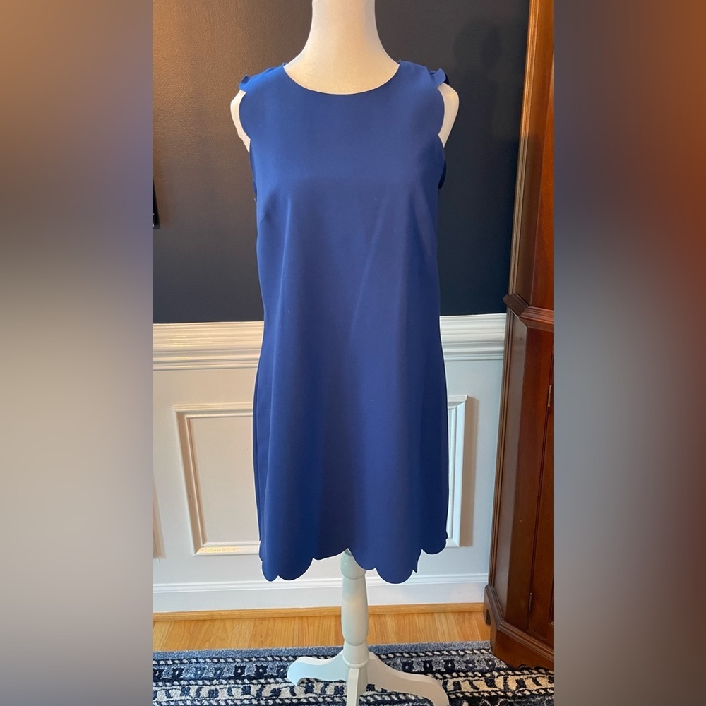 J Crew Scalloped Shift Dress-size 10